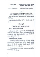 Luật Hỗ Trợ Doanh Nghiệp Nhỏ Và Vừa (Có Hiệu Lực Thi Hành Từ Ngày 01/01/2018) - Quốc Hội