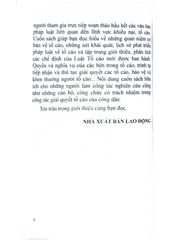 Pháp Luật Về Tố Cáo - Thẩm Quyền, Trình Tự Giải Quyết  - TS. Đinh Văn Minh