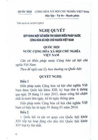  Hiến Pháp Nước Cộng Hòa Xã Hội Chủ Nghĩa Việt Nam (Các Bản Hiến Pháp Năm 2013 - 1992 - 1980 - 1959 - 1946) 