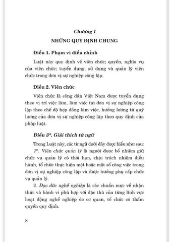  Luật Viên Chức Năm 2010 (Sửa Đổi, Bổ Sung Năm 2019) - Quốc hội (XB 2024) 