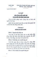 Luật Bầu Cử Đại Biểu Quốc Hội Và Đại Biểu Hội Đồng Nhân Dân  - Quốc hội