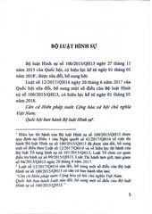 Bộ Luật Hình Sự Năm 2015 Được Sửa Đổi, Bổ Sung Năm 2017 - Quốc Hội