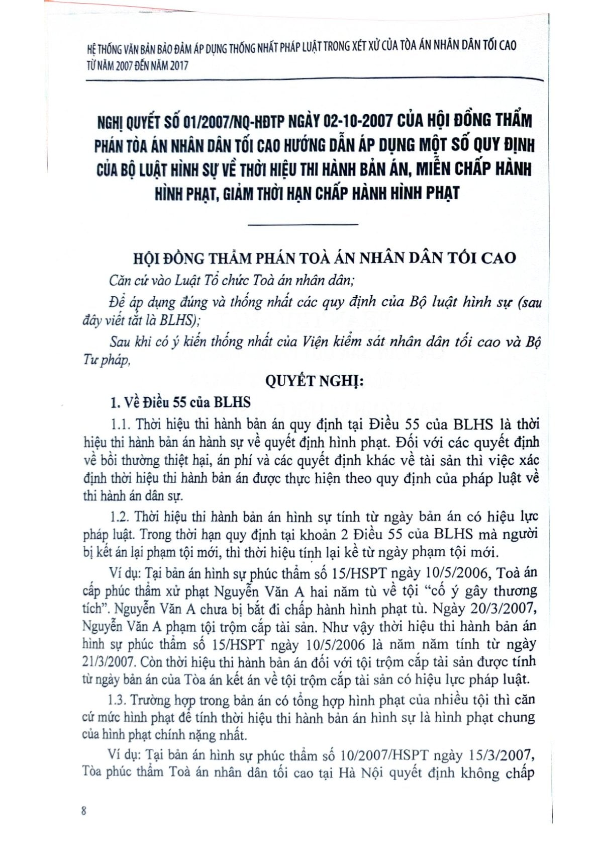Hệ Thống Văn Bản Bảo Đảm Áp Dụng Thống Nhất Pháp Luật Trong Xét Xử Của Tòa Án Nhân Dân Tối Cao Từ Năm 2007 Đến Năm 2017 - TS. Trần Văn Hà (Giới thiệu)