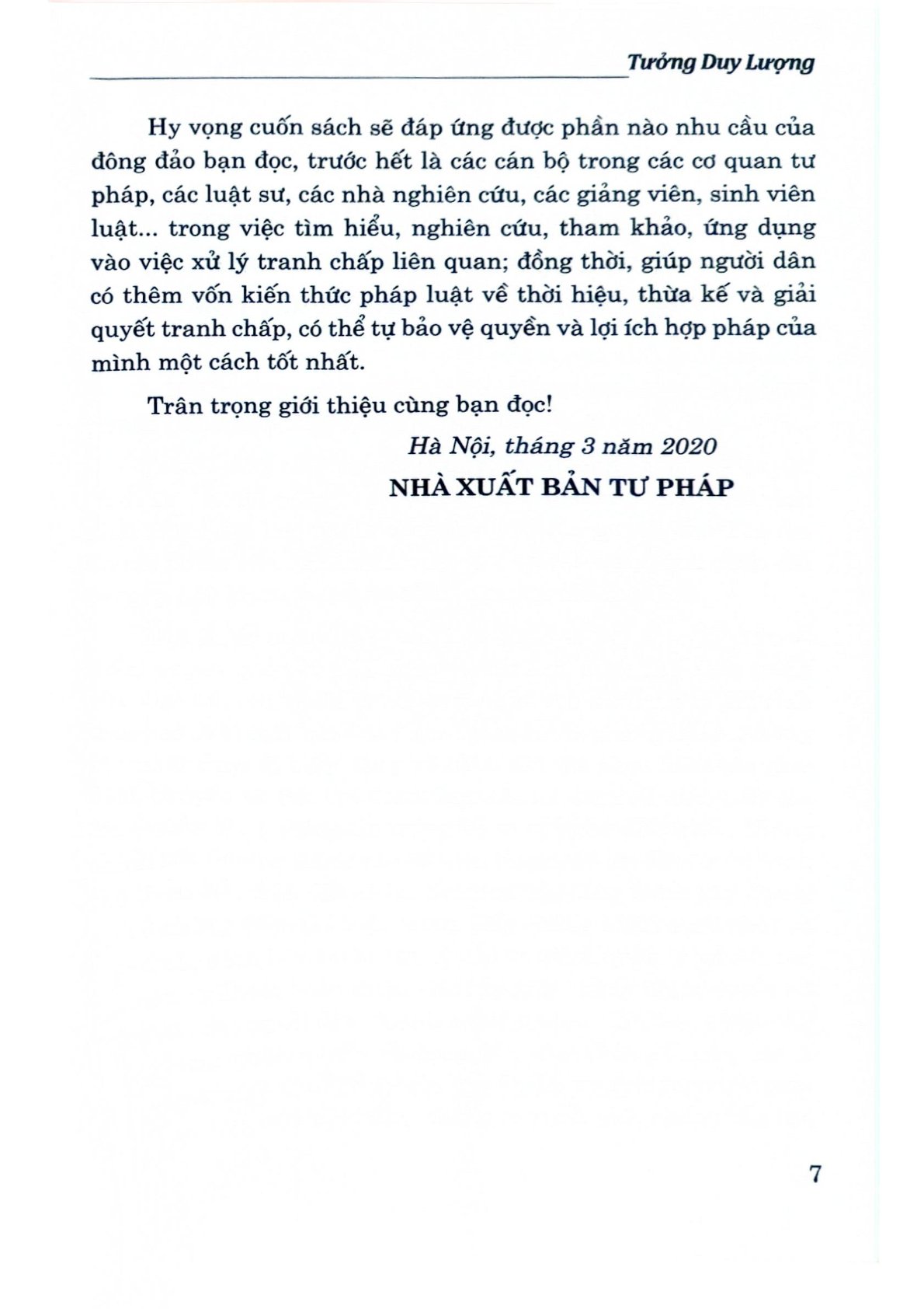 Thời Hiệu, Thừa Kế Và Thực Tiễn Xét Xử ( Tái Bản Lần Thứ Nhất, Có Sửa Đổi, Bổ Sung) - Tưởng Duy Lượng
