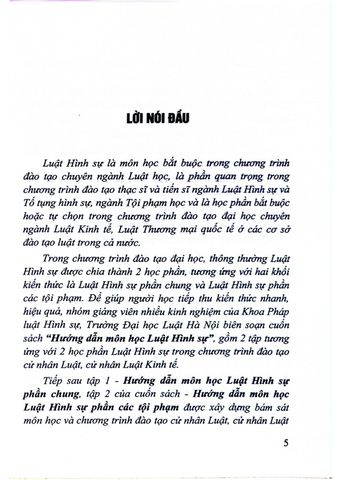  Hướng Dẫn Môn Học Luật Hình Sự - Tập 2 (Phần Các Tội Phạm)  - PGS.TS. Cao Thị Oanh 