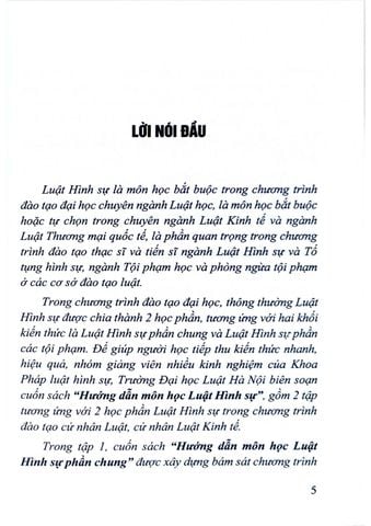  Hướng Dẫn Môn Học Luật Hình Sự - Tập 1 (Phần Chung)  - PGS.TS. Cao Thị Oanh 