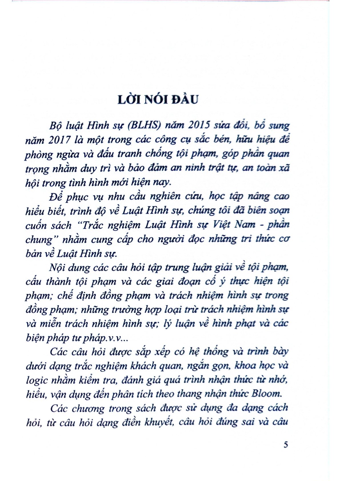 Trắc Nghiệm Luật Hình Sự Việt Nam (Phần Chung)  - TS.Đỗ Lường Thiện