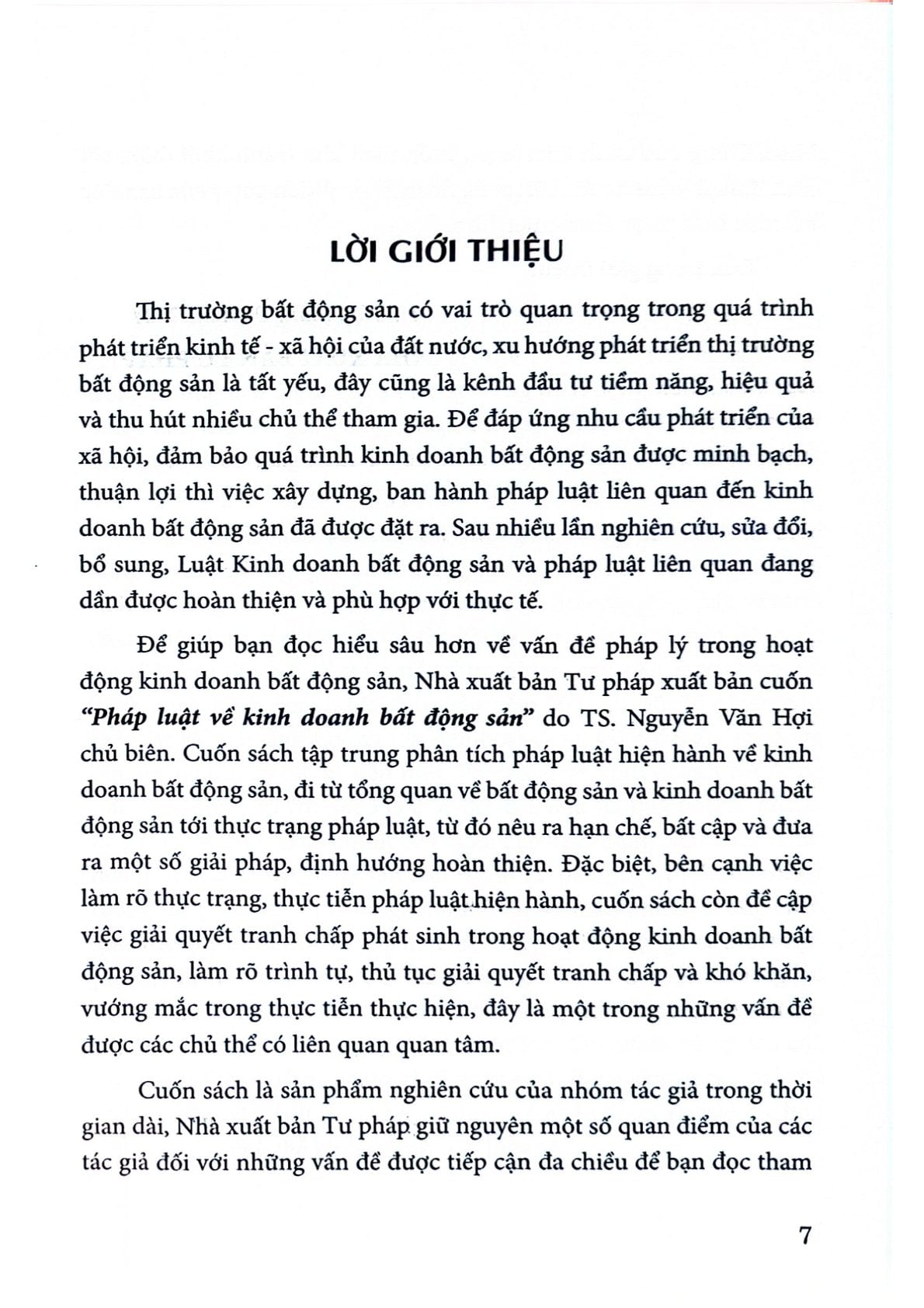 Pháp Luật Về Kinh Doanh Bất Động Sản - TS. Nguyễn Văn Hợi 
( Chủ biên)