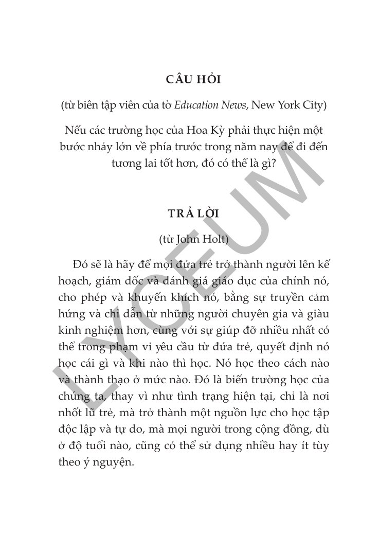 Trường Học Kém Thành Tích - John Holt