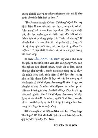  Cẩm Nang Tư Duy Đọc - Richard Paul, Linda Elder 