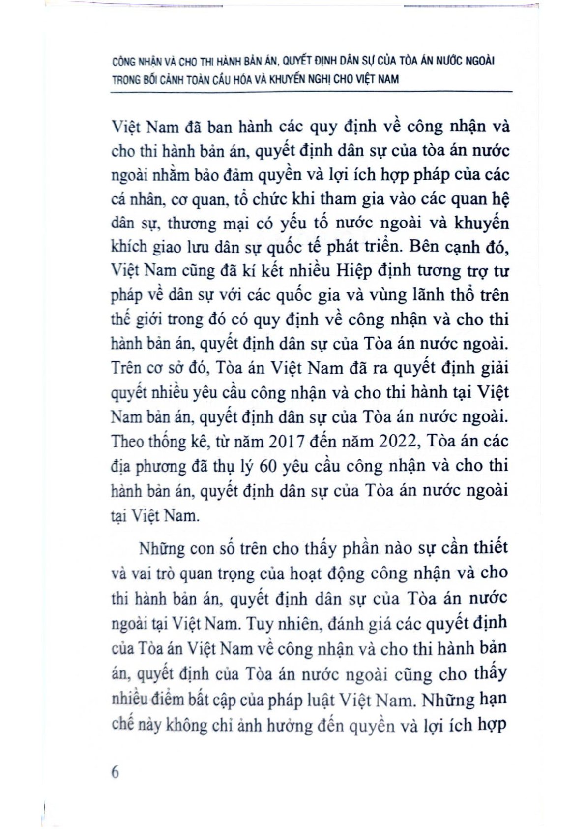 Công Nhận Và Cho Thi Hành Bản Án, Quyết Định Dân Sự Của Tòa Án Nước Ngoài Trong Bối Cảnh Toàn Cầu Hóa Và Khuyến Nghị Cho Việt Nam (Sách Chuyên Khảo)  - TS.Nguyễn Thu Thủy ( Chủ biên)
