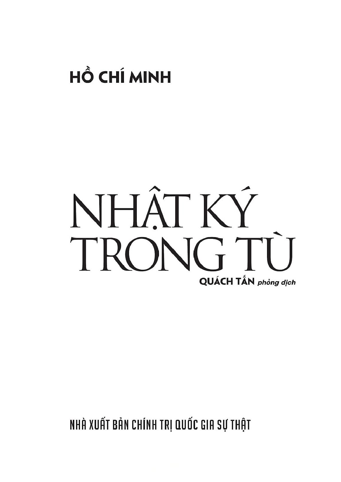 Nhật Ký Trong Tù - Hồ Chí Minh