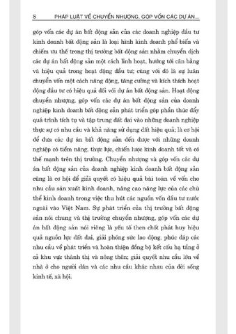  Pháp Luật Về Chuyển Nhượng, Góp Vốn Các Dự Án Bất Động Sản Của Doanh Nghiệp Kinh Doanh Bất Động Sản (Sách Chuyên Khảo) - PGS.TS Nguyễn Thị Nga (chủ biên) (XB 2024) 