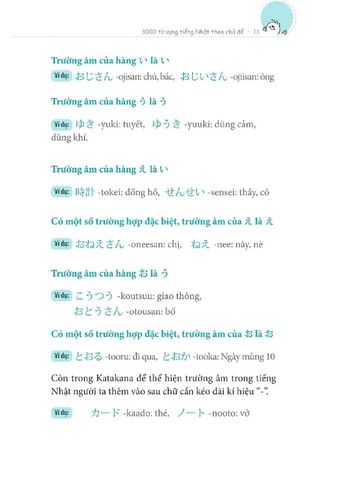  3000 từ vựng tiếng Nhật theo chủ đề 