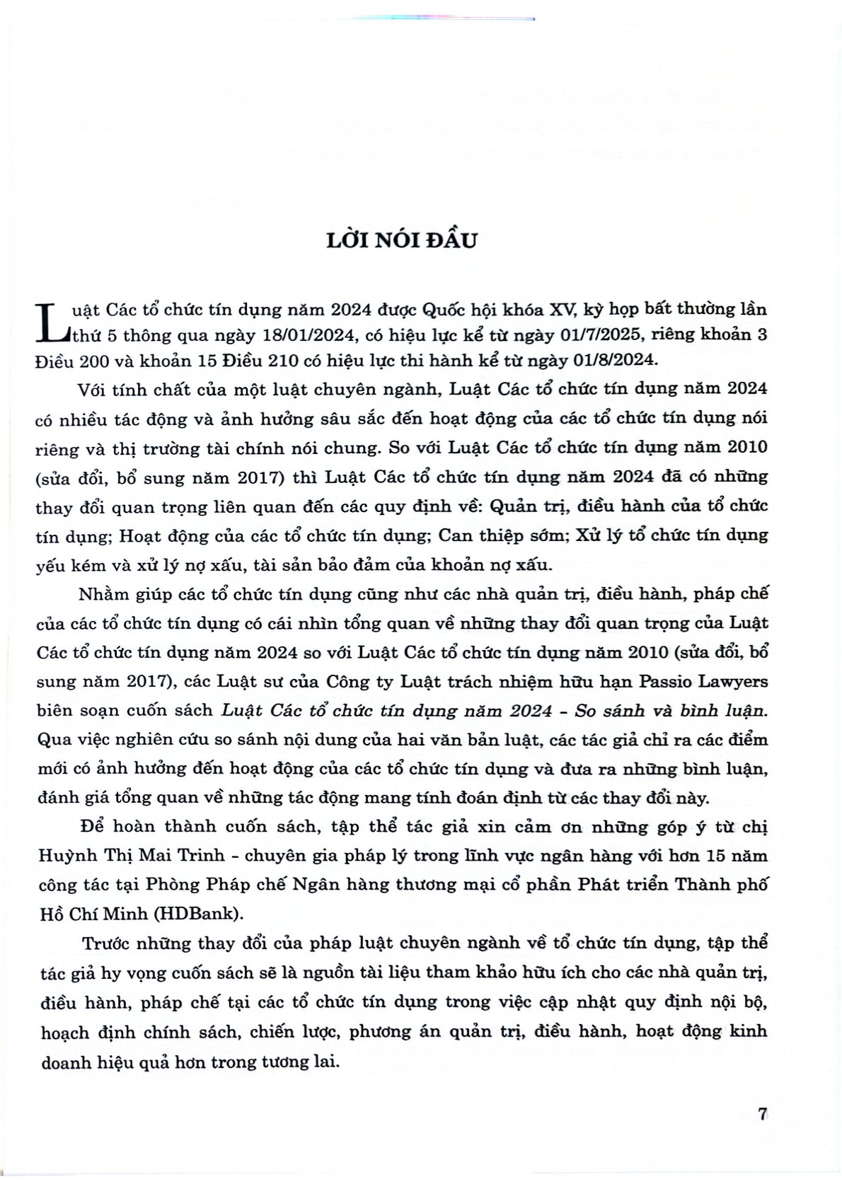 Luật Các Tổ Chưc Tín Dụng Năm 2024 - So Sánh Và Bình Luận - Luật sư Quách Minh Trí 
(Chủ biên) (CTQG)