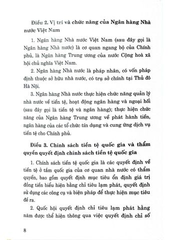  Luật Ngân Hàng Nhà Nước Việt Nam (Hiện Hành) (Sửa Đổi, Bổ Sung 2022) - Quốc hội (XB 2024) 