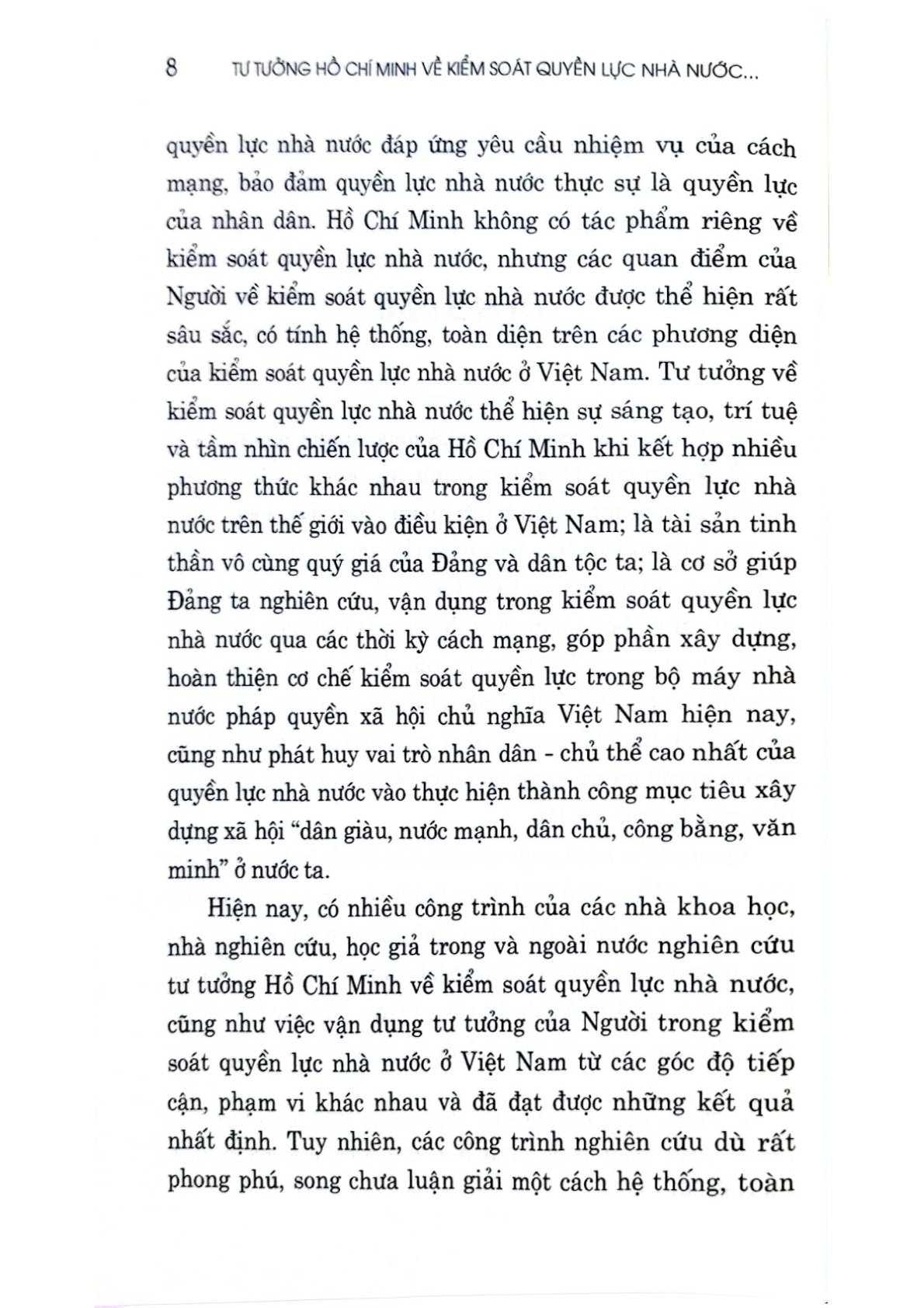 Tư Tưởng Hồ Chí Minh Về Kiểm Soát Quyền Lực Nhà Nước Và Sự Vận Dụng Trong Tình Hình Hiện Nay (Sách Chuyên Khảo) - TS Trịnh Quốc Việt (XB 2024)