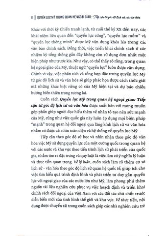  Quyền Lực Mỹ Trong Quan Hệ Ngoại Giao Tiếp Cận Từ Góc Độ Lịch Sử Và Văn Hóa (Sách Chuyên Khảo) - PGS.TS. Đặng Cẩm Tú (XB 2023) 