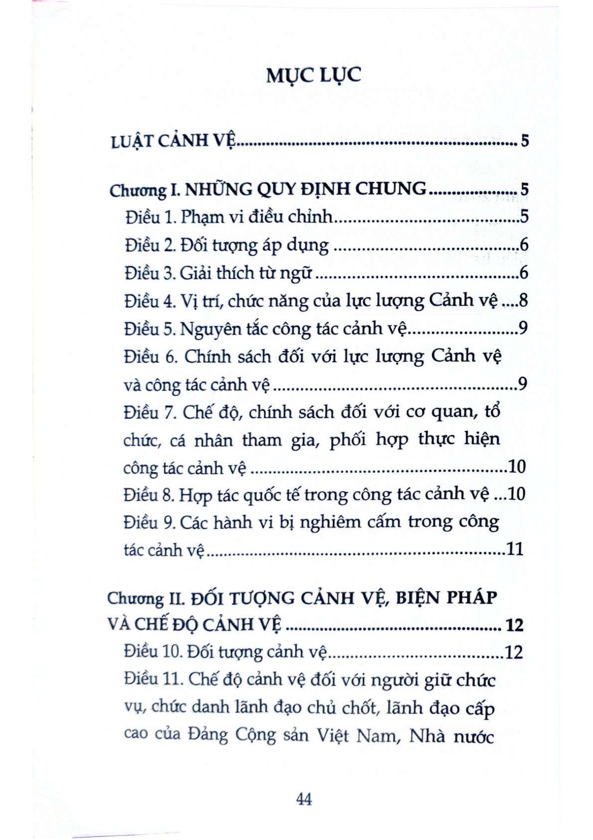Luật Cảnh Vệ (Sửa Đổi, Bổ Sung Năm 2024) - Quốc Hội