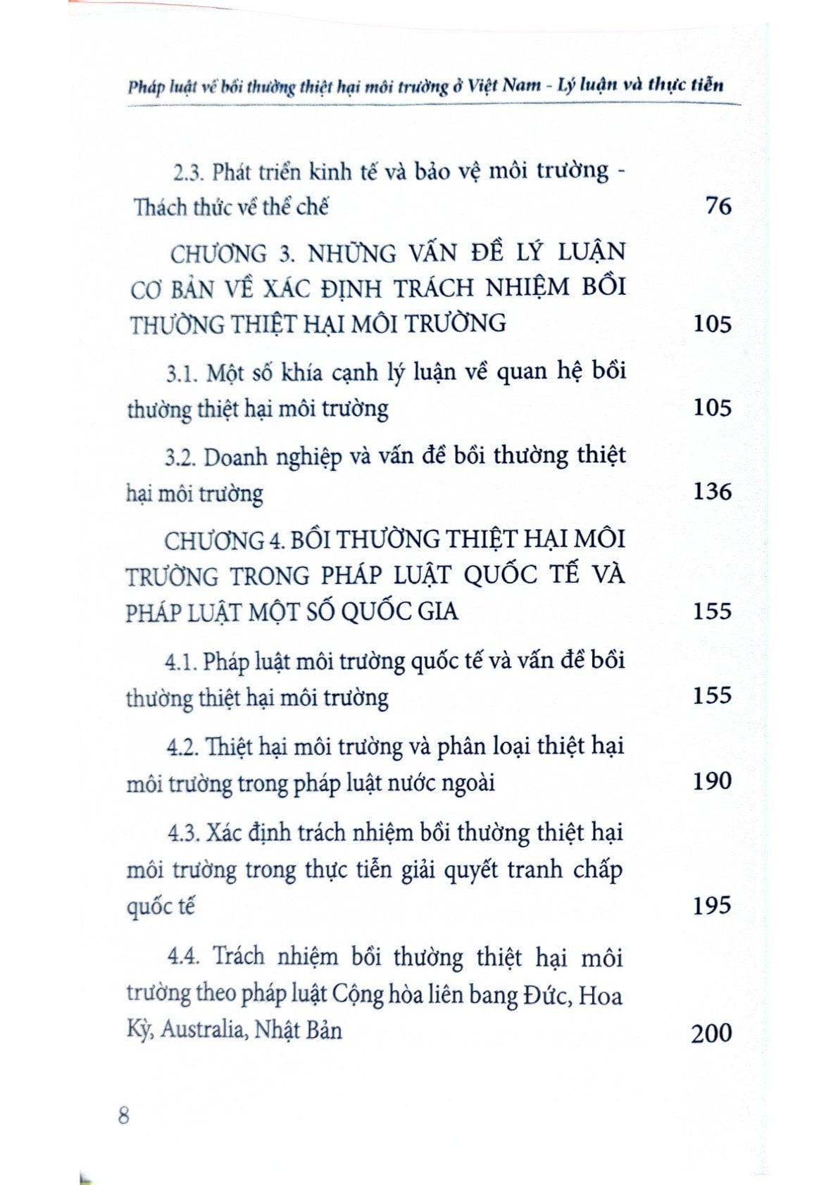 Pháp Luật Về Bồi Thường Thiệt Hại Môi Trường Ở Việt Nam - Lý Luận Và Thực Tiễn  - GS.TS. Lê hồng Hạnh - TS. Lê Đình Vinh
