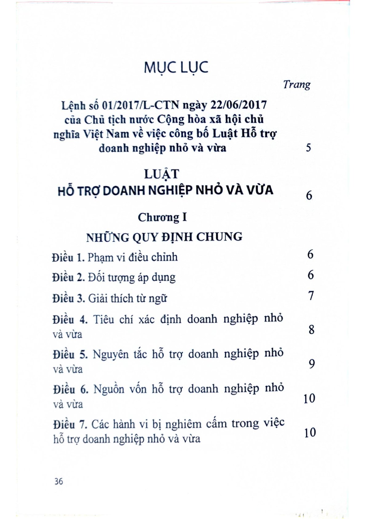 Luật Hỗ Trợ Doanh Nghiệp Nhỏ Và Vừa (Có Hiệu Lực Thi Hành Từ Ngày 01/01/2018) - Quốc Hội