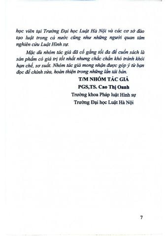  Hướng Dẫn Môn Học Luật Hình Sự - Tập 2 (Phần Các Tội Phạm)  - PGS.TS. Cao Thị Oanh 