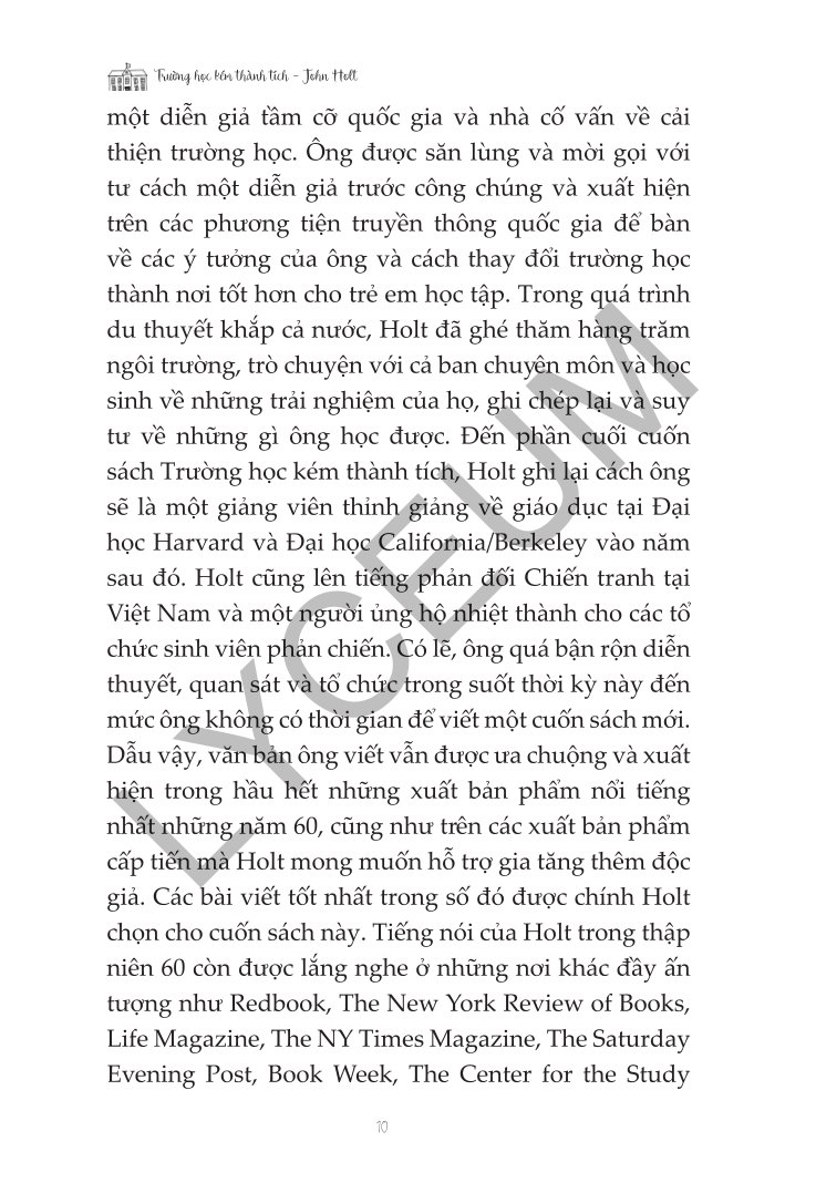 Trường Học Kém Thành Tích - John Holt
