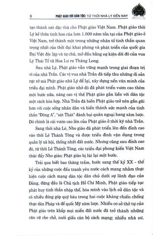  Phật Giáo Với Dân Tộc - Từ Thời Nhà Lý Đến Nay - TS Thích Đức Thiện, Nguyễn Thái Bình (CTQG) 