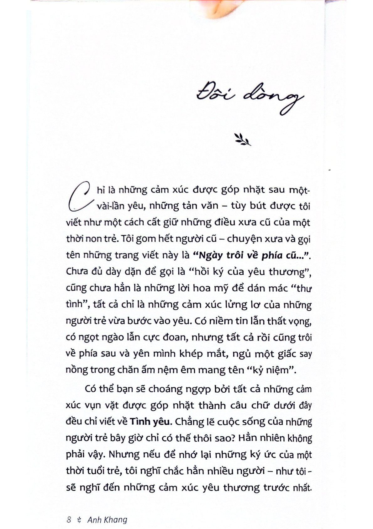 Ngày Trôi Về Phía Cũ - Ấn Bản Kỷ Niệm 12 Năm Phát Hành - Anh Khang