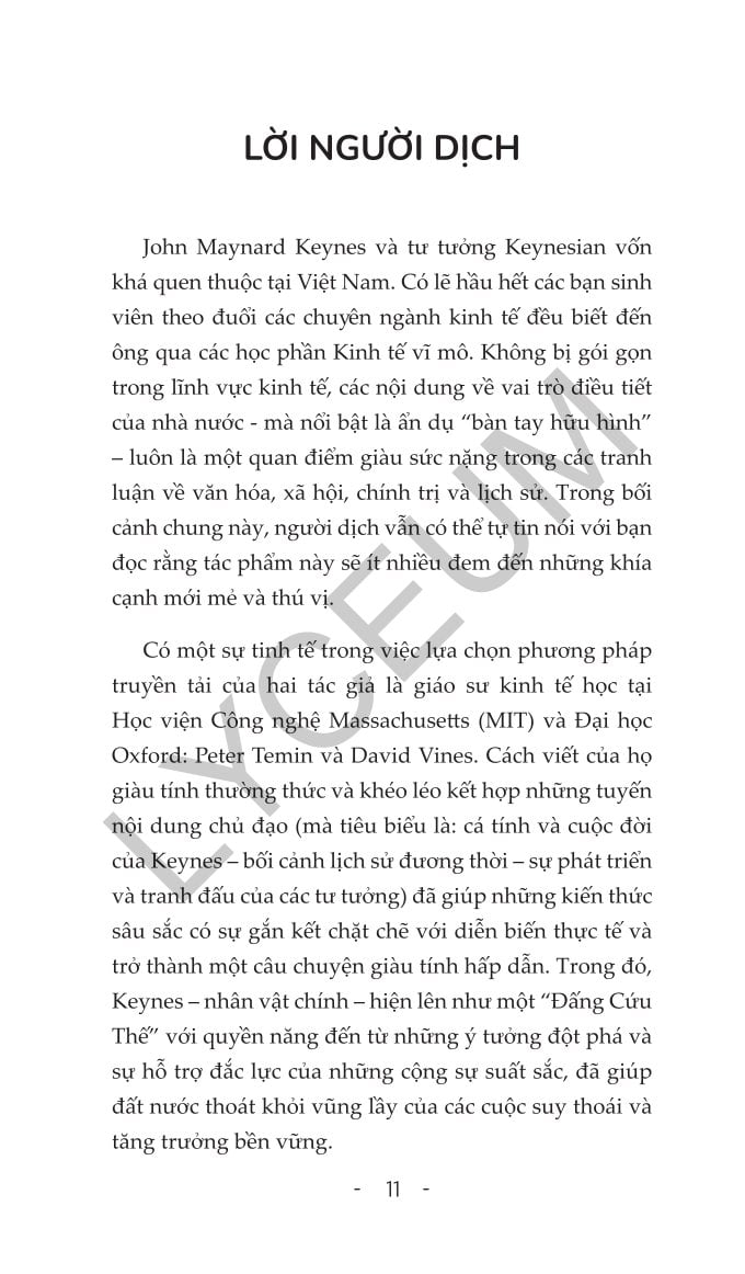 Keynes – Tư Tưởng Kinh Tế Hữu Ích Cho Nền Kinh Tế Thế Giới Ngày Nay  - Peter Temin & David Vines