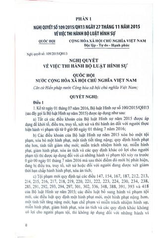  So Sánh Bộ Luật Hình Sự Năm 1999 (Được Sửa Đổi,Bổ Sung Năm 2009) Với Bộ Luật Hình Sự  Năm 2015 Sửa Đổi, Bổ Sung Năm 2017  - GS.TS. Trần Minh Hưởng ( Chủ biên) 