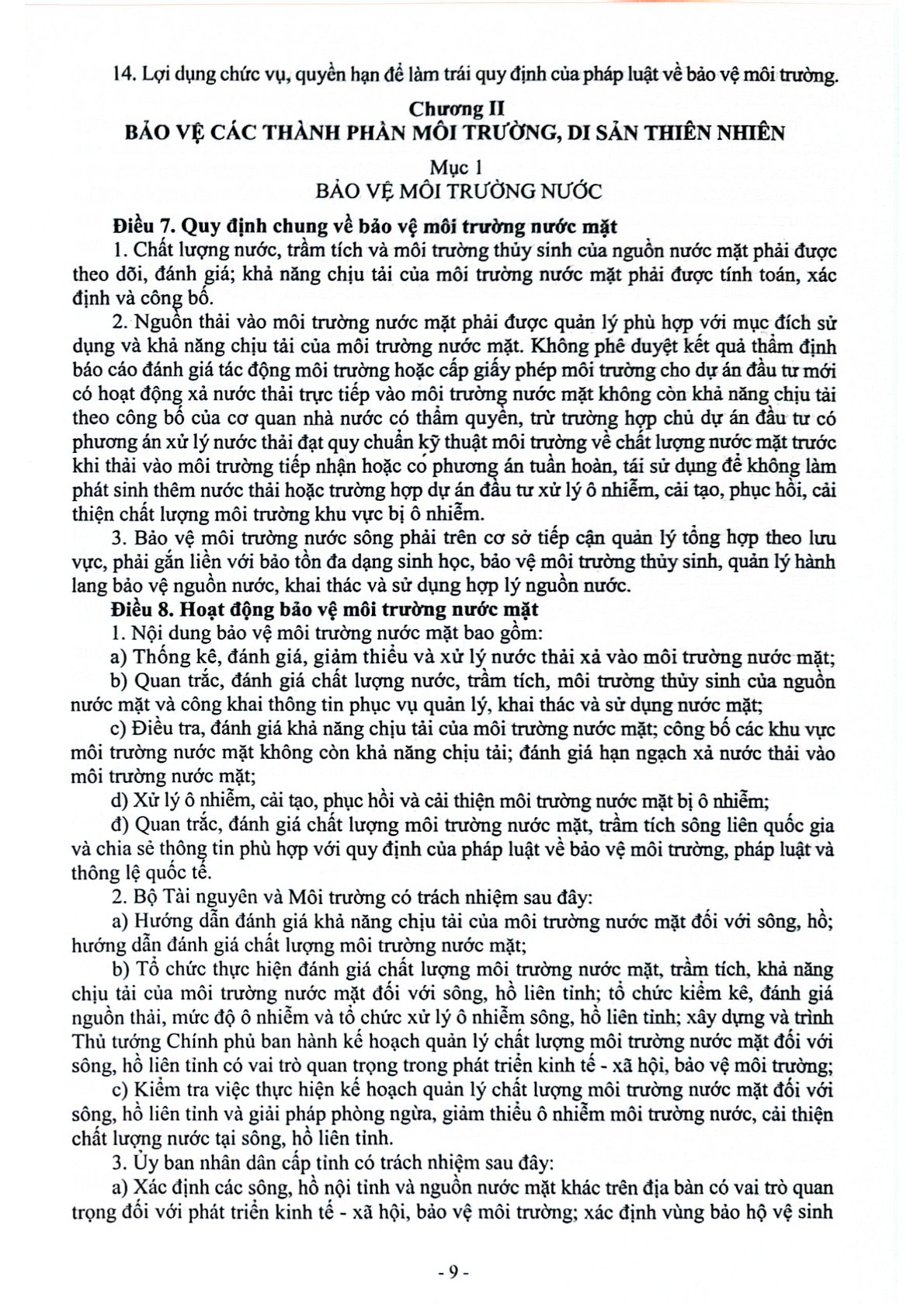Luật Bảo Vệ Môi Trường Và Văn Bản Hướng Dẫn Thi Hành - Quốc Hội