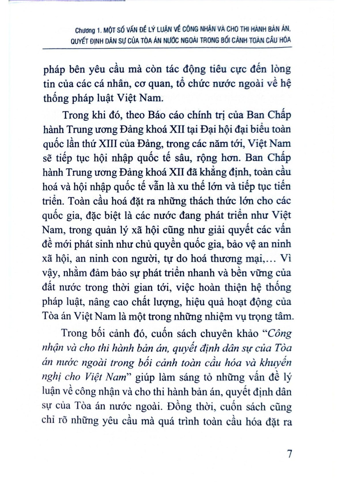 Công Nhận Và Cho Thi Hành Bản Án, Quyết Định Dân Sự Của Tòa Án Nước Ngoài Trong Bối Cảnh Toàn Cầu Hóa Và Khuyến Nghị Cho Việt Nam (Sách Chuyên Khảo)  - TS.Nguyễn Thu Thủy ( Chủ biên)