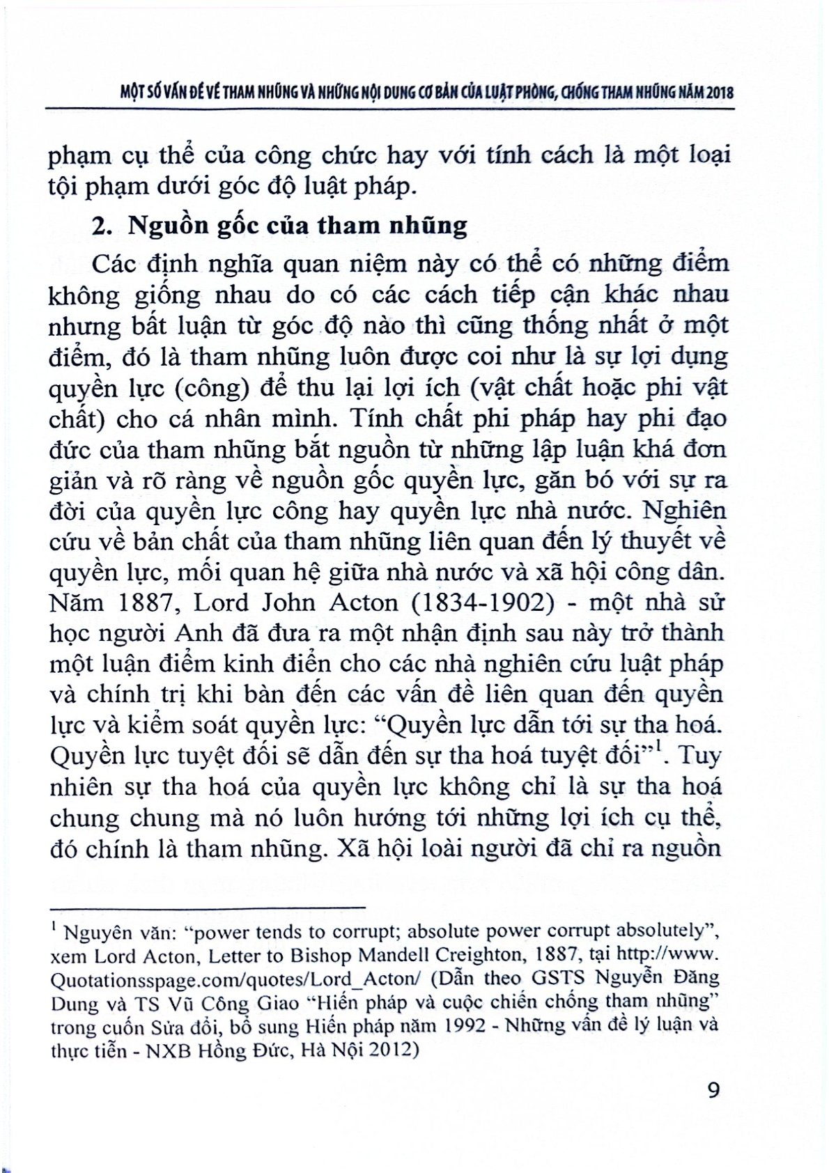 Một Số Vấn Đề Về Tham Nhũng Và Nhũng Nội Dung Cơ Bản Của Luật Phòng, Chống Tham Nhũng Năm 2018  - TS. Đinh Văn Minh