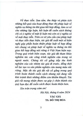  Pháp Luật Về Nghĩa Vụ Thông Tin Khi Giao Kết Hợp Đồng Ở Việt Nam Hiện Nay  - TS.Đỗ Thị Hoa 