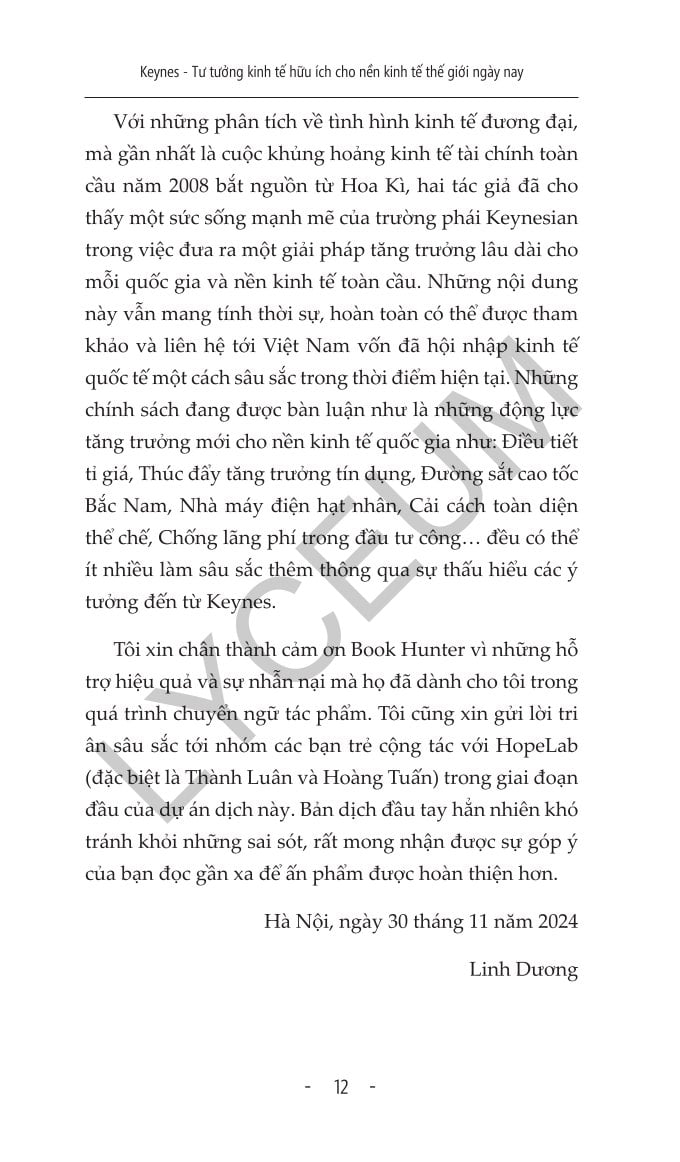 Keynes – Tư Tưởng Kinh Tế Hữu Ích Cho Nền Kinh Tế Thế Giới Ngày Nay  - Peter Temin & David Vines