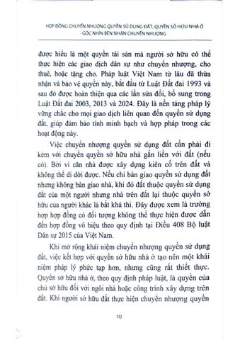  Soạn Thảo Hợp Đồng Hiệu Quả (Tuyển Tập) Hợp Đồng Chuyển Nhượng Quyền Sử Dụng Đất, Quyền Sở Hữu Nhà Ở Góc Nhìn Bên Nhận Chuyển Nhượng - ThS. Trần Chí Thành 