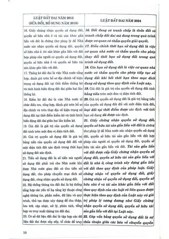  So Sánh Luật Đất Đai Năm 2024 Với Luật Đất Đai Năm 2013 (Sửa Đổi, Bổ Sung Năm 2018) - TS.Nguyễn Thị Thế - Ngô Tuấn Hùng (XB 2024) 