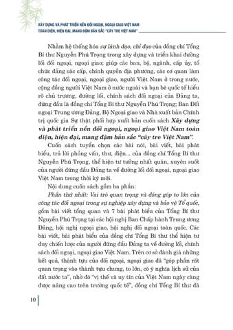  Xây Dựng Và Phát Triển Nền Đối Ngoại, Ngoại Giao Việt Nam Toàn Diện, Hiện Đại, Mang Đậm Bản Sắc “Cây Tre Việt Nam” - Nguyễn Phú Trọng (XB 2024) 