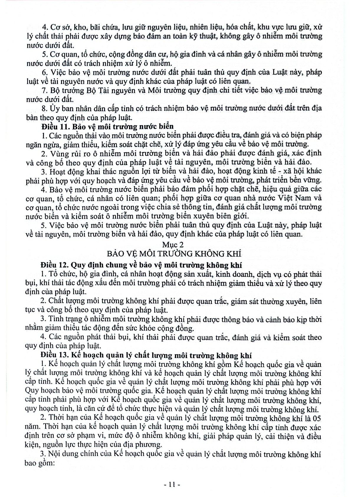 Luật Bảo Vệ Môi Trường Và Văn Bản Hướng Dẫn Thi Hành - Quốc Hội