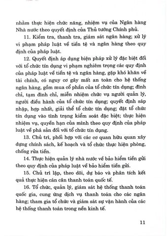  Luật Ngân Hàng Nhà Nước Việt Nam (Hiện Hành) (Sửa Đổi, Bổ Sung 2022) - Quốc hội (XB 2024) 