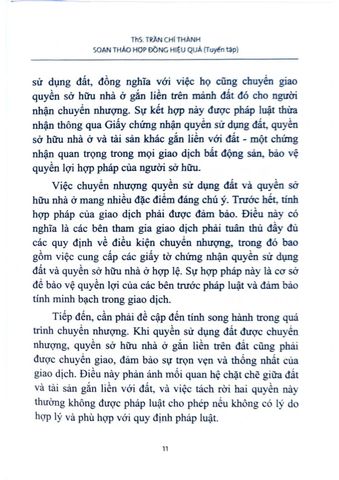  Soạn Thảo Hợp Đồng Hiệu Quả (Tuyển Tập) Hợp Đồng Chuyển Nhượng Quyền Sử Dụng Đất, Quyền Sở Hữu Nhà Ở Góc Nhìn Bên Nhận Chuyển Nhượng - ThS. Trần Chí Thành 