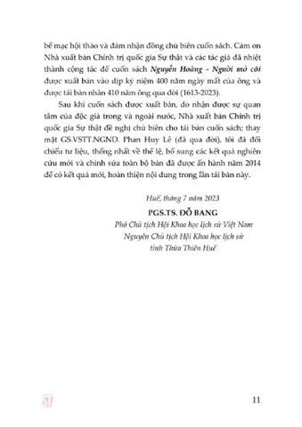  Nguyễn Hoàng - Người Mở Cõi (Xuất Bản Lần Thứ Ba) - GS.VSTT.NGND. Phan Huy Lê - PGS.TS Đỗ Bang (đồng chủ biên) (XB 2024) 