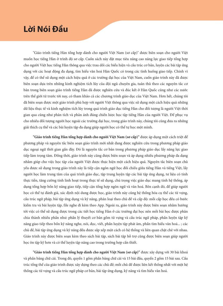 Tiếng Hàn tổng hợp dành cho người Việt Nam Sơ cấp 2 - 4 màu