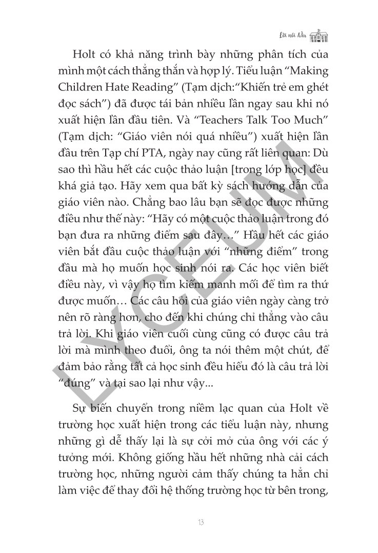 Trường Học Kém Thành Tích - John Holt