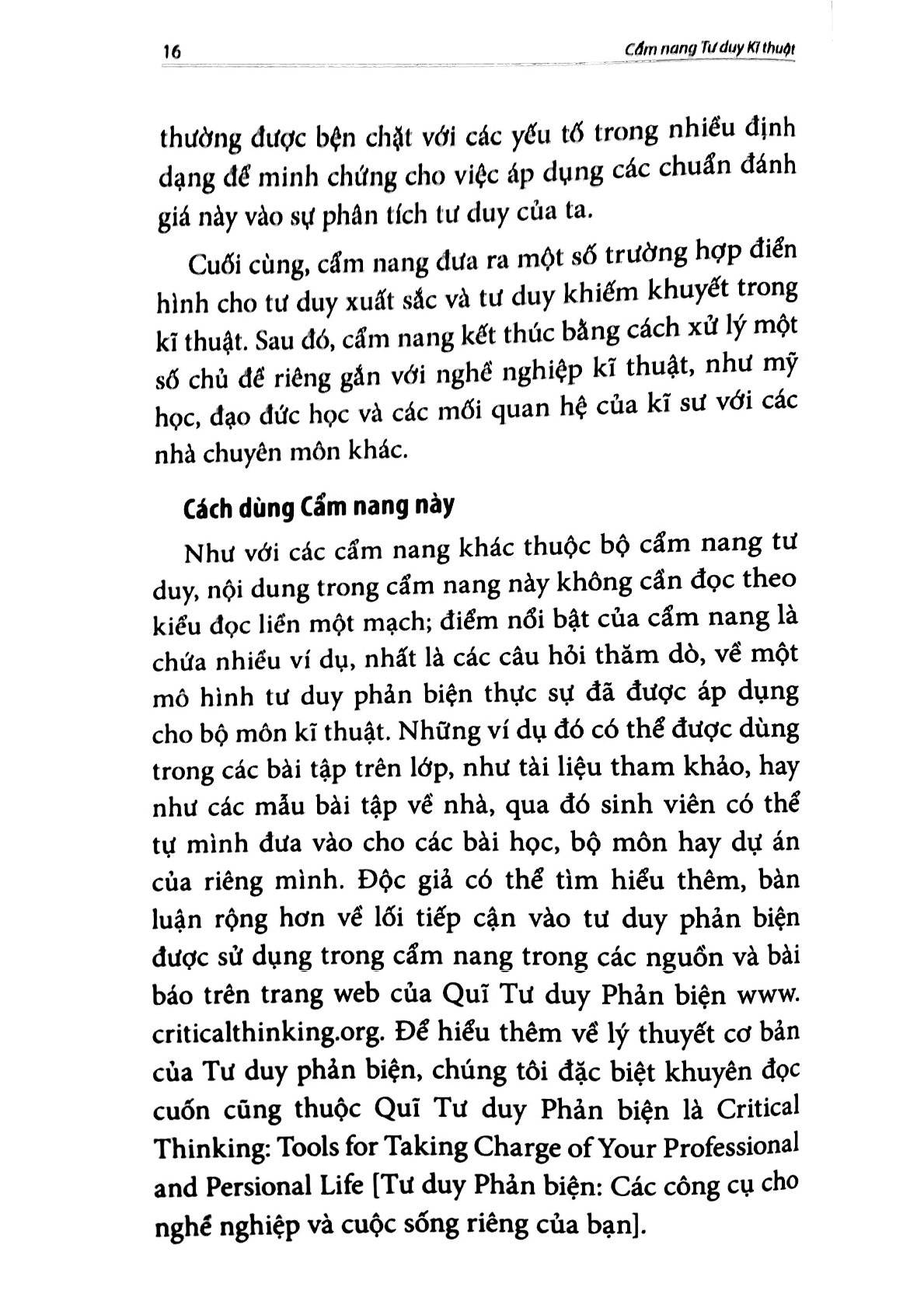 Cẩm Nang Tư Duy Kĩ Thuật - Richard Paul , Robert Niewoehner Linda ellder