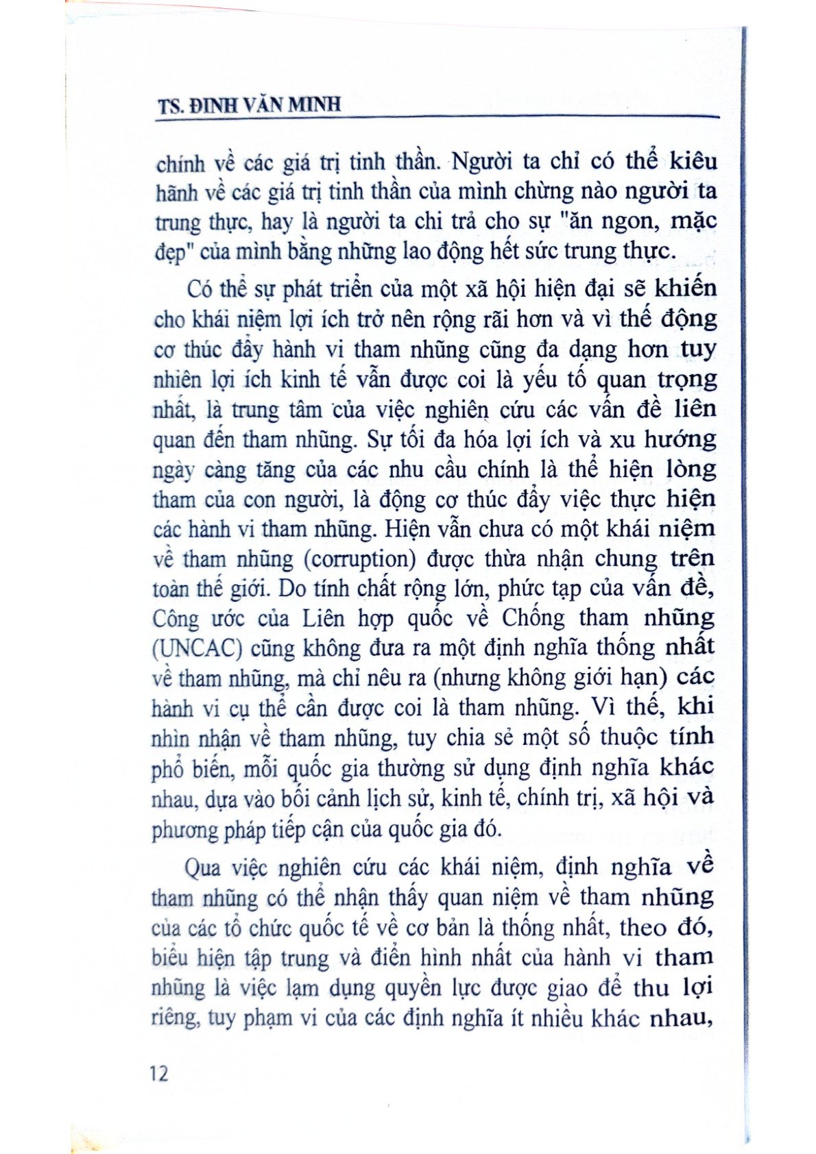 Một Số Vấn Đề Về Tham Nhũng Và Nhũng Nội Dung Cơ Bản Của Luật Phòng, Chống Tham Nhũng Năm 2018  - TS. Đinh Văn Minh