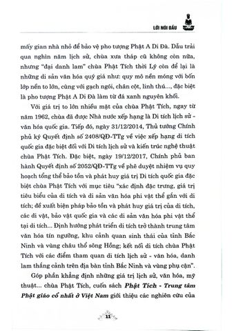  Phật Tích : Trung Tâm Phật Giáo Cổ Nhất Ở Việt Nam - Thượng tọa, TS. Thích Đức Thiện - ThS. Nguyễn Thái Bình (Đồng chủ biên) (CTQG) 