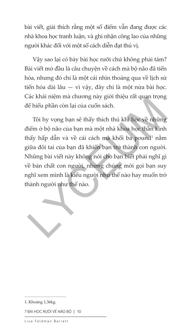 7 Bài Học Rưỡi Về Não Bộ - Lisa Feldman Barrett