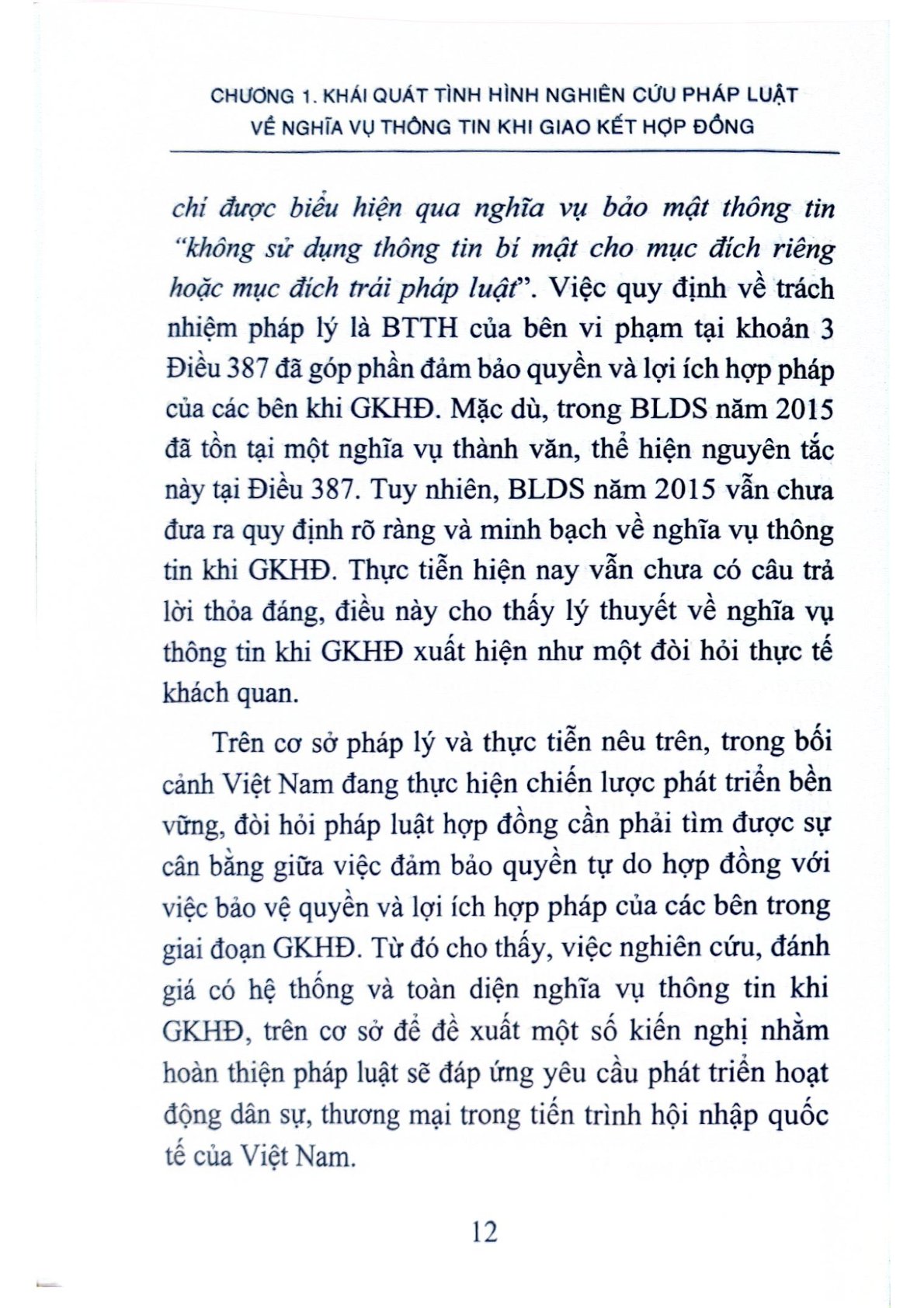 Pháp Luật Về Nghĩa Vụ Thông Tin Khi Giao Kết Hợp Đồng Ở Việt Nam Hiện Nay  - TS.Đỗ Thị Hoa
